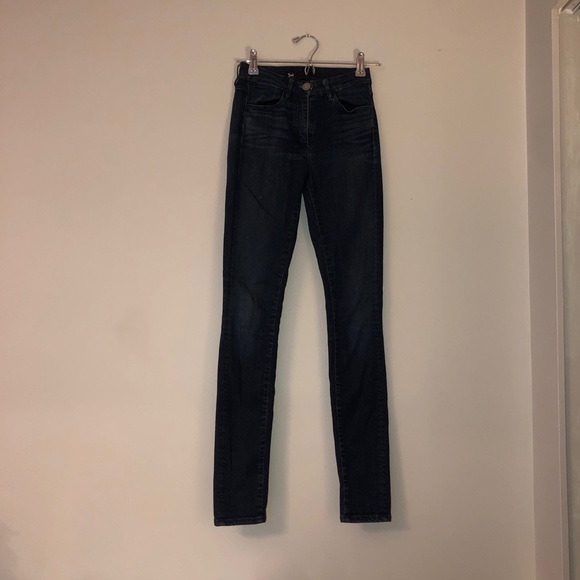 3x1 High Rise Dark Wash Skinny Jeans - Picture 1 of 3